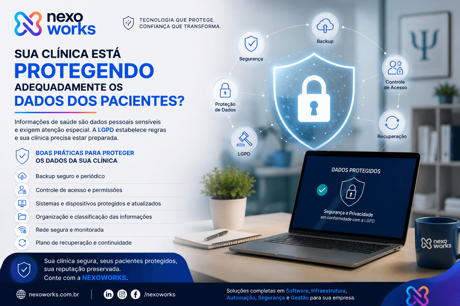 🔐 Sua clínica está protegendo adequadamente os dados dos pacientes?