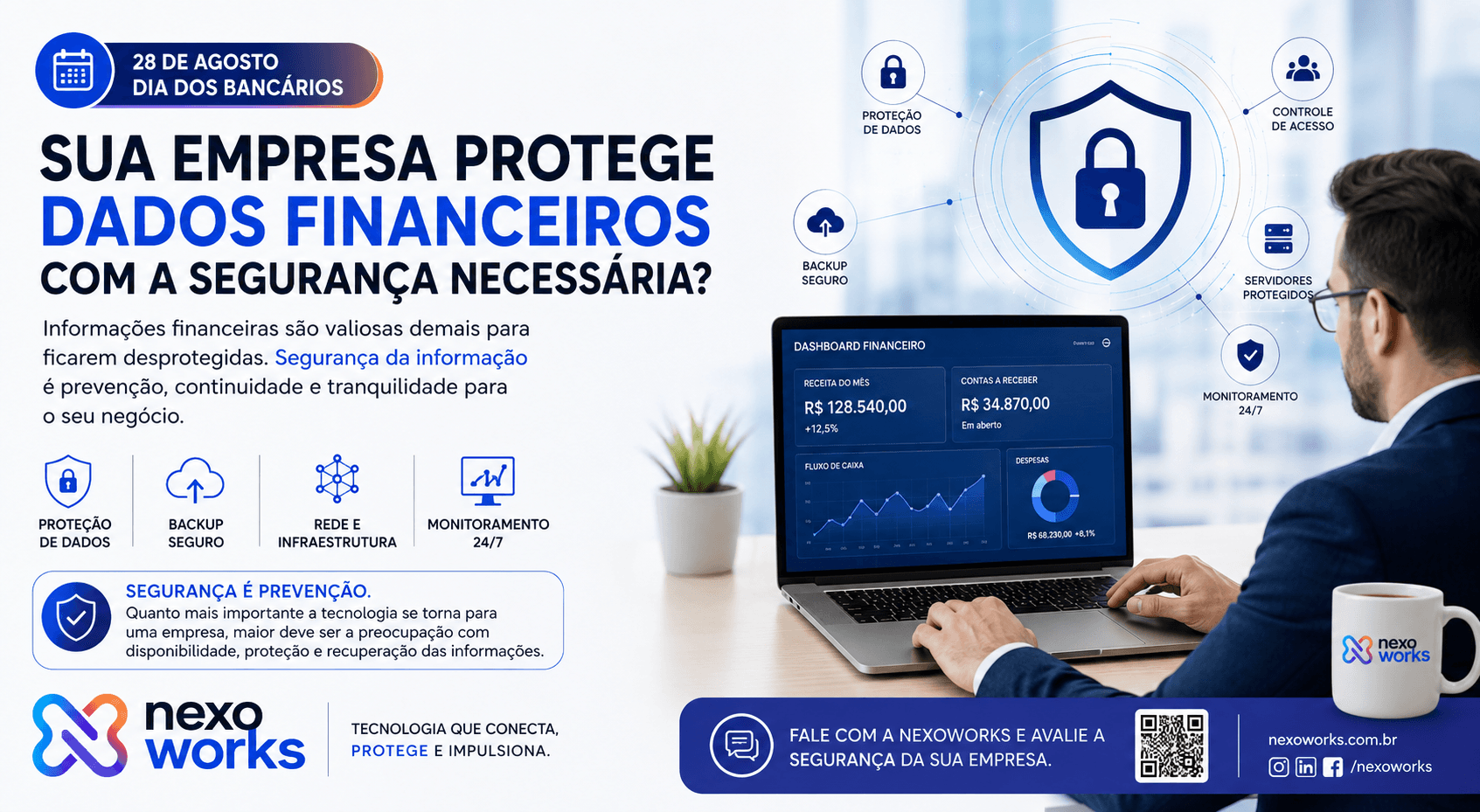 Dia dos Bancários: sua empresa protege dados financeiros com a segurança necessária?
